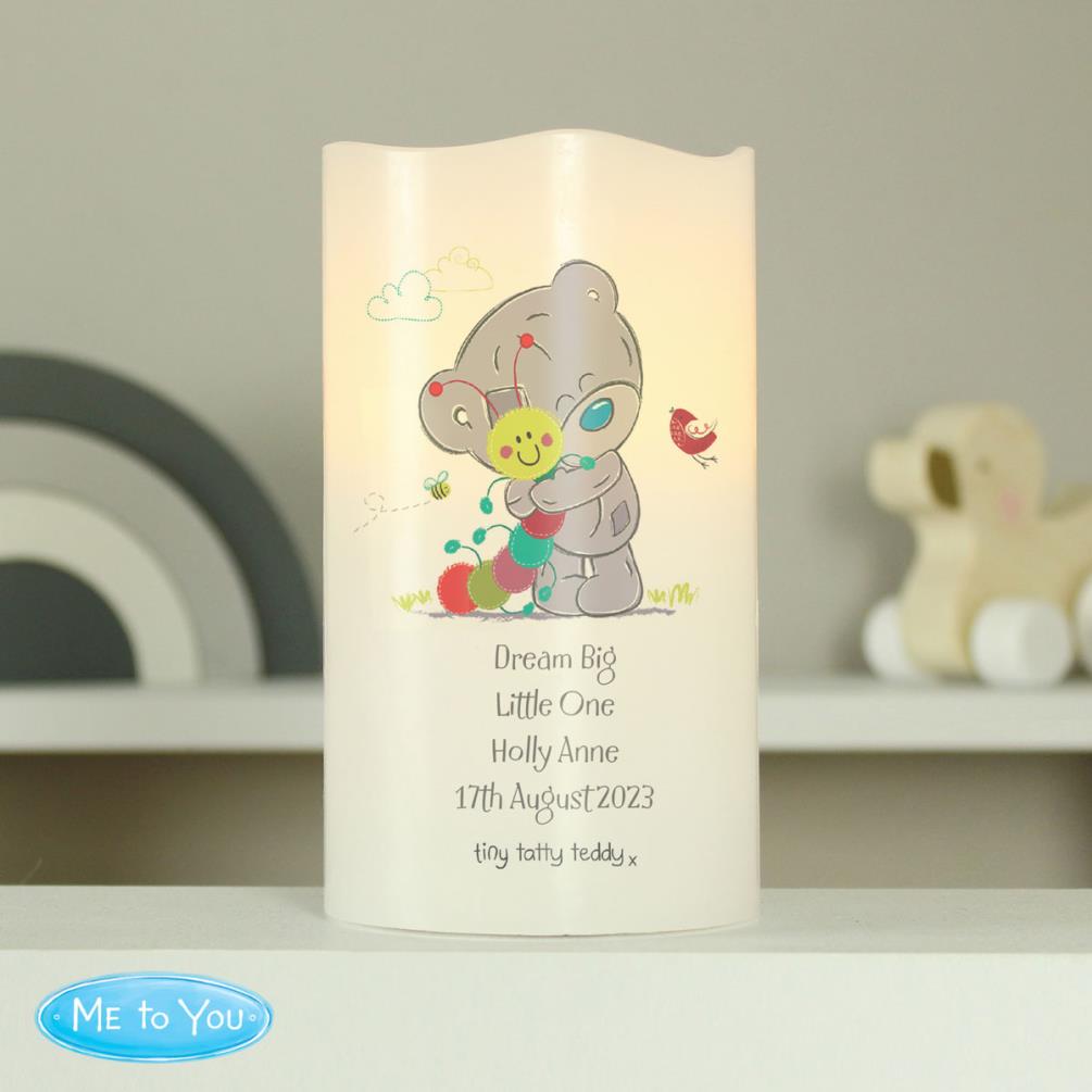 Personalised Tiny Tatty Teddy Cuddle Bug LED Candle Extra Image 3